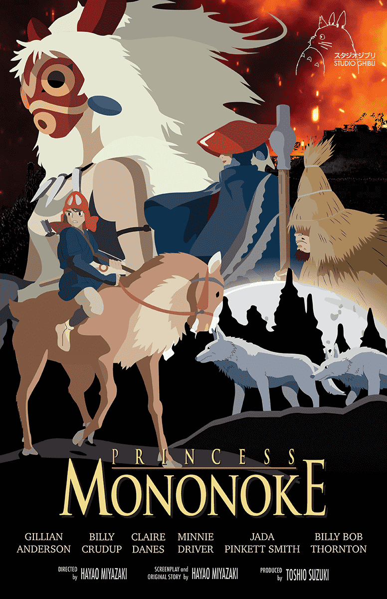 Mononoke poster by Kennedy Pew.